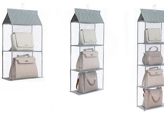 2, 3 or 4-Layer Hanging Wardrobe Storage Organiser With Hook - 2 Colours