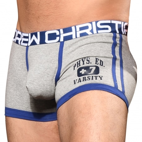 Andrew Christian Almost Naked Phys. Ed. Varsity Trunks - Heather