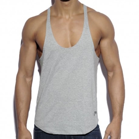ES Collection Fitness Plain Tank Top - Grey
