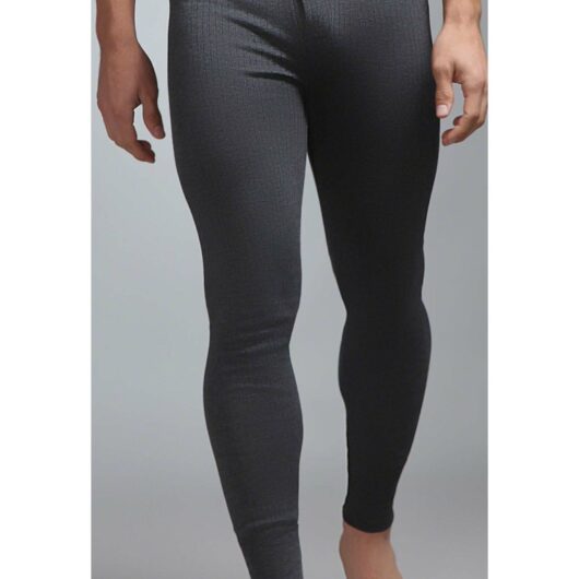 Mens 1 Pair SOCKSHOP Heat Holders 0.45 TOG Thermal Long Johns Charcoal XL