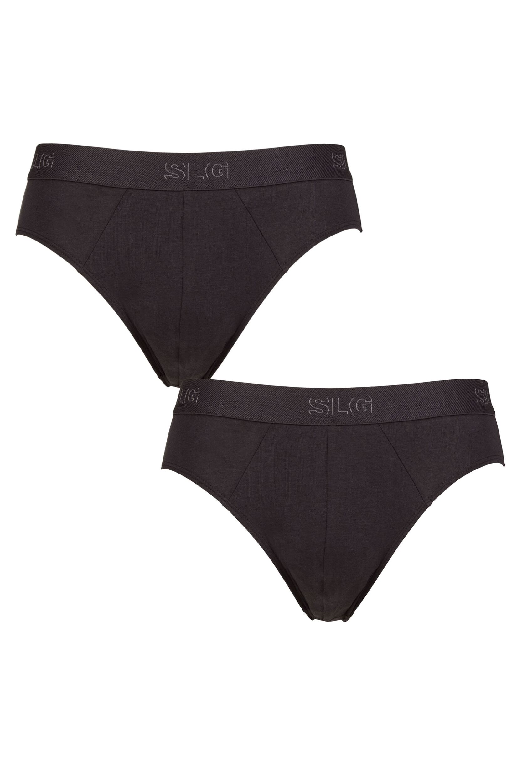 Mens 2 Pack Sloggi SLG Baselayer Briefs Charcoal L