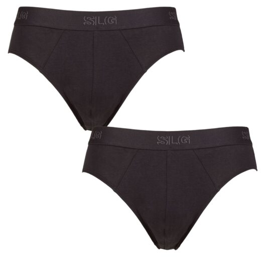 Mens 2 Pack Sloggi SLG Baselayer Briefs Charcoal XL