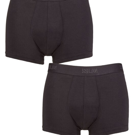 Mens 2 Pack Sloggi SLG Baselayer Trunks Charcoal S