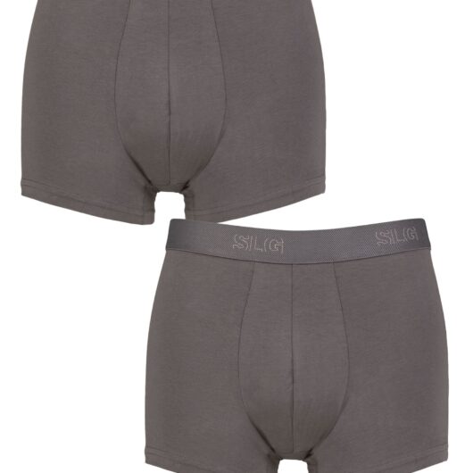 Mens 2 Pack Sloggi SLG Baselayer Trunks Shiver L