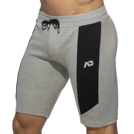 Addicted AD Cotton Long Sports Shorts - Heather Grey