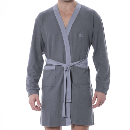 Doreanse Short Bathrobe - Grey