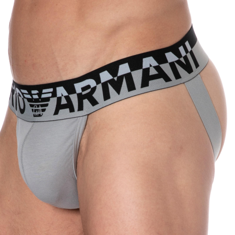 Emporio Armani Megalogo Cotton Jock - Stone