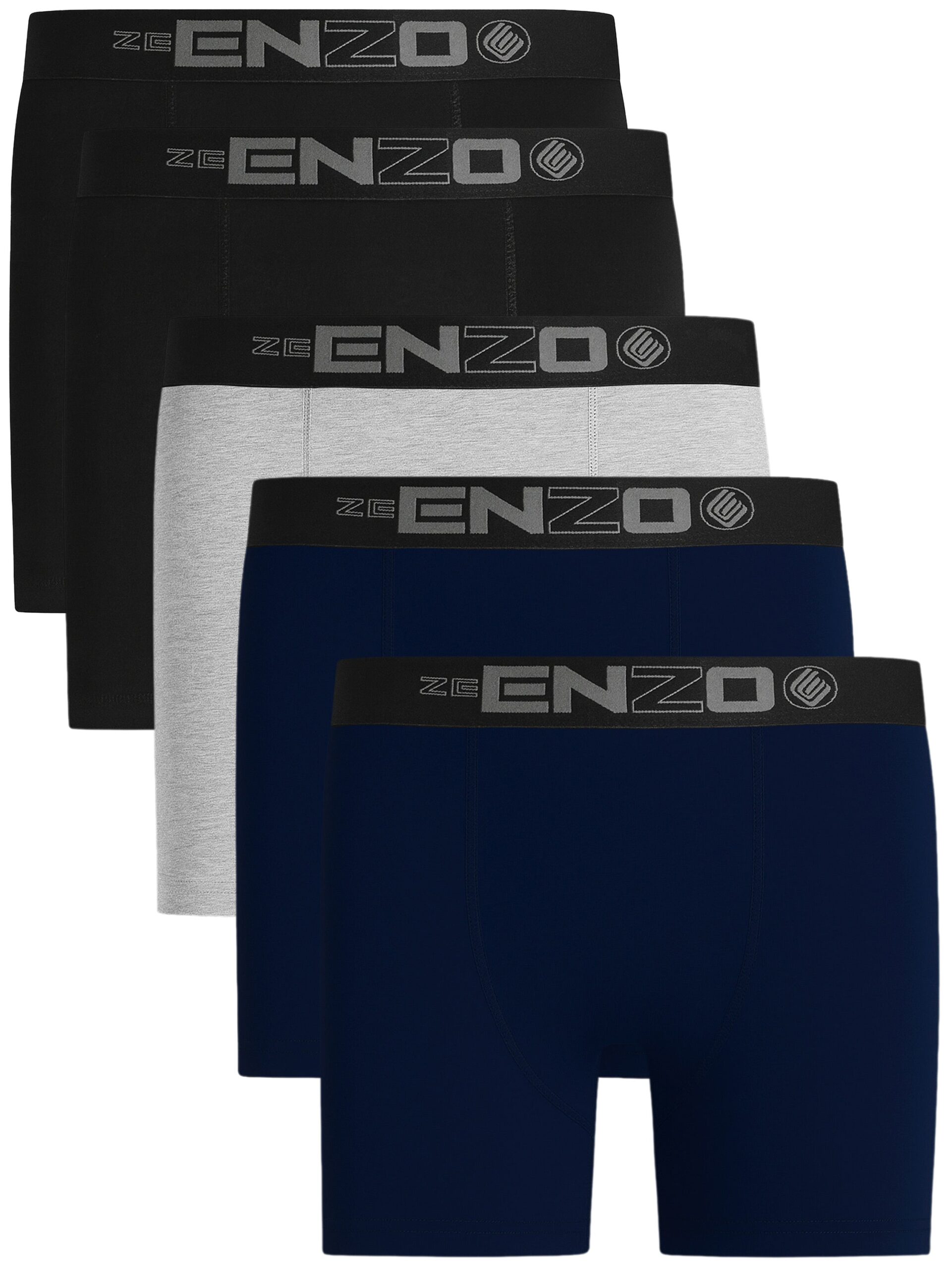 Enzo | Mens Designer Boxer Shorts Set 5 Pack - Assorted / S