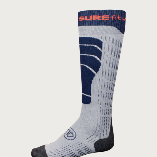 Sidas SUREfit Ski Sock - Light Grey/Navy/Orange - XL