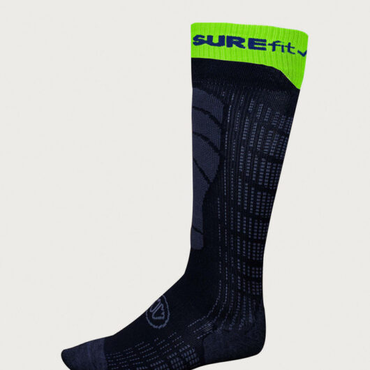 Sidas SUREfit Ski Sock - Navy/Grey Marl/Lime - XL