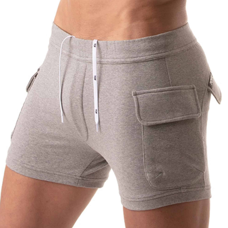 TOF Paris Athletic Cargo Cotton Shorts - Heather Grey
