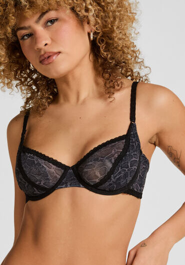 Hunkemöller Azula Non-Padded Underwired Bra Grey