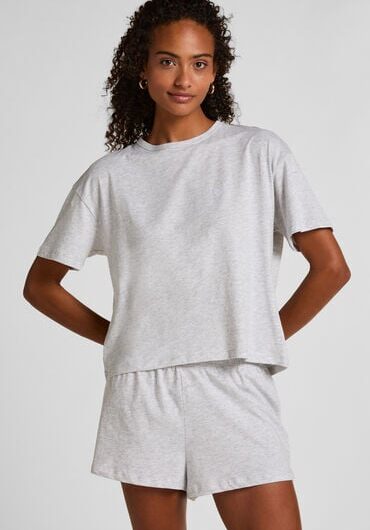 Hunkemöller Pyjama Set Jersey Heart Grey