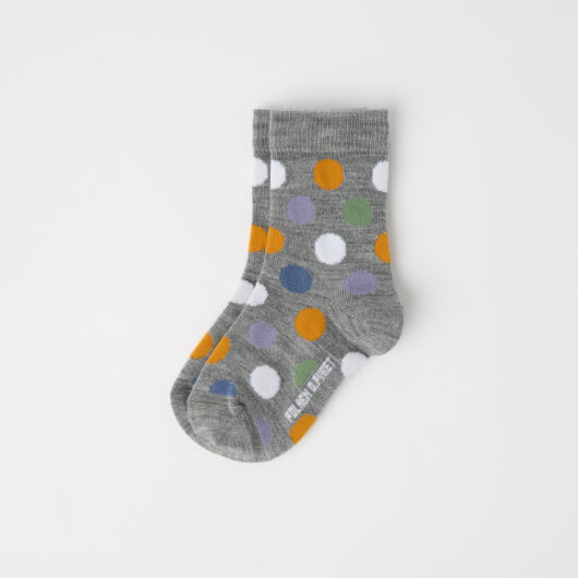 Spotted merino wool socks