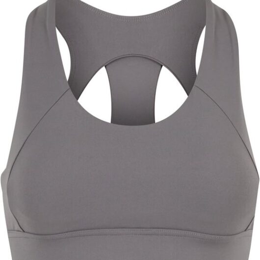 Urban Classics Bustier - Ladies Sports Bra - XS - for Women - grey
