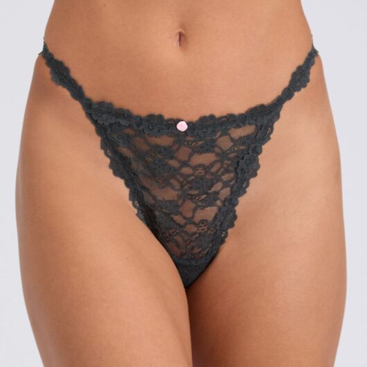 Boux Avenue Brooke lace g-string thong - Grey - 14