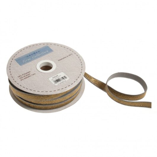 Gold Metallic Elastic Grey